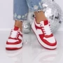 Sneakers Dama S08578 WHITE-RED | SE7EN