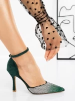 Pantofi Stiletto G1715 GREEN | GALLEVANI