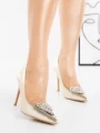 Pantofi Stiletto 66-S22 GOLD | GALLEVANI