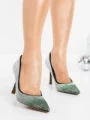 Pantofi Stiletto G1713 GREEN | GALLEVANI