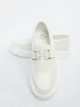 Mocasini Barbati din piele naturala 5NXE36 ALL WHITE | MEI