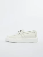 Mocasini Barbati din piele naturala 5NXE36 ALL WHITE | MEI