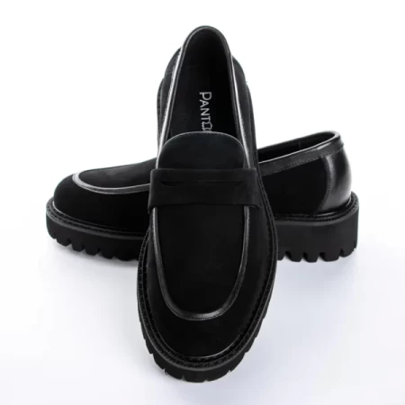 Mocasini Barbati din piele naturala 5NXE19 BLACK | PANTOFUL