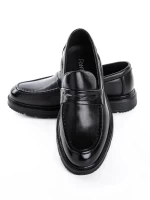 Mocasini Barbati din piele naturala 5NXE5 BLACK | PANTOFUL