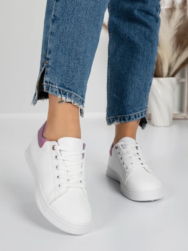 Sneakers Dama A52 WHITE-PURPLE | FASHION