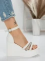 Sandale Dama cu Platforma 5SY15 WHITE | MEI