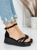 Sandale Dama cu Platforma 5HXS8 BLACK | MEI