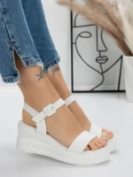Sandale Dama cu Platforma 5LM5 WHITE | MEI