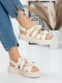 Sandale Dama cu Talpa Joasa 5H29 BEIGE | MEI