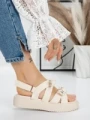 Sandale Dama cu Talpa Joasa 5H29 BEIGE | MEI