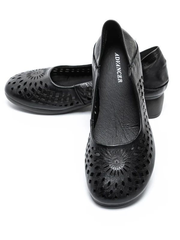 Pantofi cu Toc Gros 5889 BLACK | ADVANCER