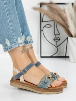 Sandale Dama cu Talpa Joasa 5GZ50 BLUE | MEI