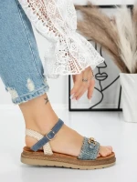 Sandale Dama cu Talpa Joasa 5GZ50 BLUE | MEI