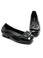 Balerini Dama din piele naturala 8561 BLACK | GALOP