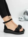 Sandale Dama cu Talpa Joasa 5H22 BLACK | MEI