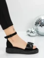 Sandale Dama cu Talpa Joasa 5H22 BLACK | MEI
