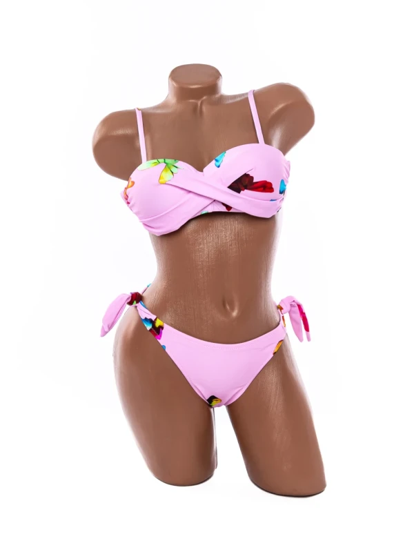 Costum de baie dama F333 ROZ-NEGRU | MEINA