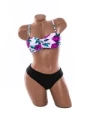 Costum de baie dama F335-1 ROZ-NEGRU | MEINA