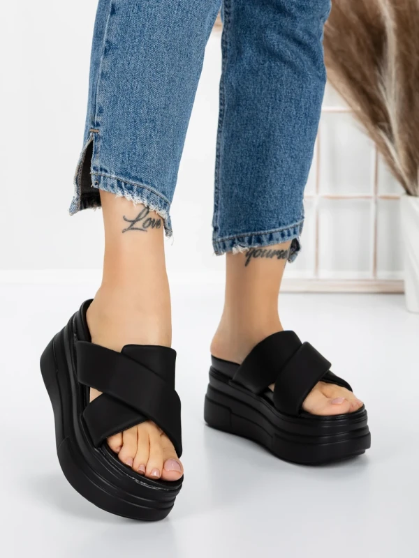 Papuci Dama cu Platforma 8325 BLACK | MEI