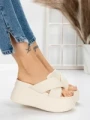 Papuci Dama cu Platforma 8325 BEIGE | MEI
