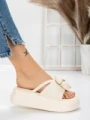 Papuci Dama cu Platforma 8570 BEIGE | MEI