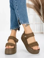 Sandale Dama cu Platforma 8577 BROWN | MEI