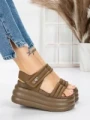 Sandale Dama cu Platforma 8577 BROWN | MEI