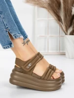 Sandale Dama cu Platforma 8577 BROWN | MEI