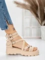 Sandale Dama cu Talpa Joasa 5HXS15 BEIGE | MEI