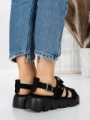 Sandale Dama cu Talpa Joasa 5HXS18 BLACK | MEI