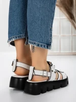 Sandale Dama cu Talpa Joasa 5HXS18 WHITE | MEI