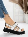 Sandale Dama cu Talpa Joasa 5HXS18 WHITE | MEI