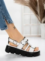 Sandale Dama cu Talpa Joasa 5HXS18 WHITE | MEI