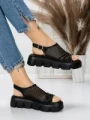 Sandale Dama cu Talpa Joasa 5HXS21 BLACK | MEI