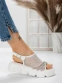 Sandale Dama cu Talpa Joasa 5HXS21 WHITE | MEI