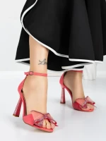 Sandale Dama cu Toc Subtire 5XKK15 ROSE | MEI