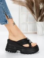 Papuci Dama cu Platforma 3AW321 BLACK | MEI