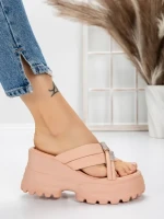 Papuci Dama cu Platforma 3AW321 PINK | MEI
