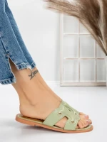 Papuci Dama cu Talpa Joasa 3AW307 CYAN | MEI