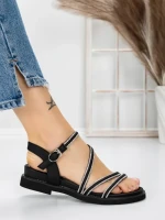 Sandale Dama cu Talpa Joasa 3AW309 BLACK | MEI