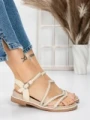 Sandale Dama cu Talpa Joasa 3AW309 BEIGE | MEI