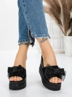 Papuci Dama cu Platforma 3AW326 BLACK | MEI