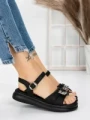 Sandale Dama cu Talpa Joasa 5WL23 BLACK | MEI