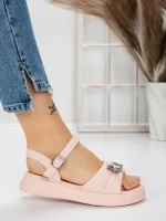 Sandale Dama cu Talpa Joasa 5WL23 PINK | MEI