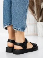 Sandale Dama cu Talpa Joasa 5XJ56 BLACK | MEI