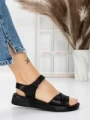 Sandale Dama cu Talpa Joasa 5XJ56 BLACK | MEI