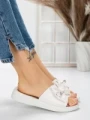 Papuci Dama cu Talpa Joasa 5XJ57 WHITE | MEI