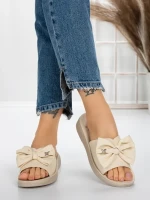 Papuci Dama cu Talpa Joasa 5XJ57 BEIGE | MEI