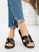 Papuci Dama cu Talpa Joasa 5PT2 BLACK | MEI