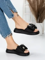 Papuci Dama cu Talpa Joasa 5WL21 BLACK | MEI
